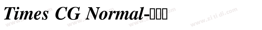 Times CG Normal字体转换
